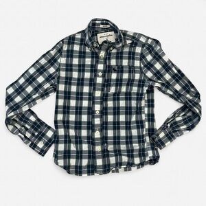 Abercrombie & Fitch Boys Navy and White Checkered Shirt